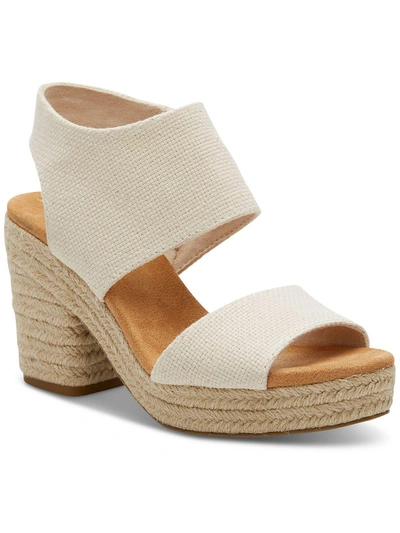 Shop Toms Majorca Womens Open Toe Slingback Platform Sandals In Multi