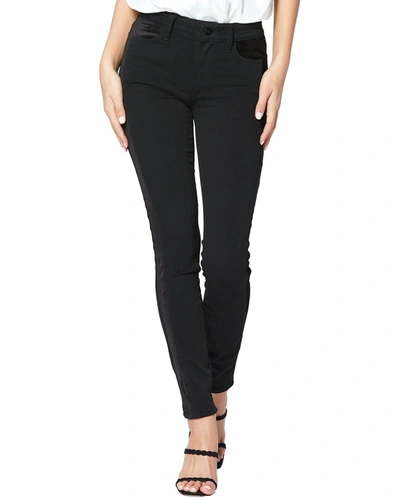 Shop Paige Denim Hoxton Velvet Onyx High-rise Ultra Skinny Jean In Black
