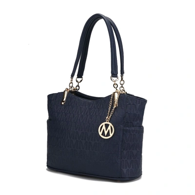 Mkf Collection By Mia K Malika M Signature Satchel Handbag In Blue