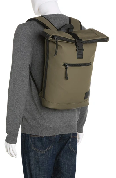 Shop Duchamp Roll Top Backpack In Olive