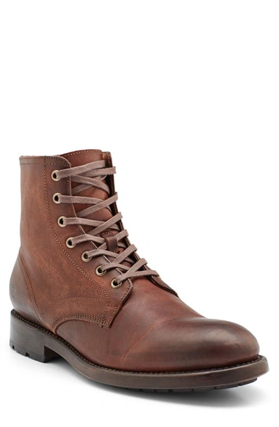 Shop Frye Bowery Lace-up Boot In Cognac