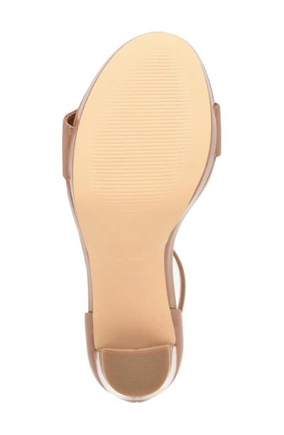 Nine West Elope Platform Sandal In Clay Patent