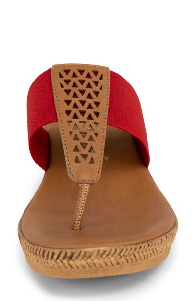Shop Italian Shoemakers Aston Wedge Slide Sandal In Red