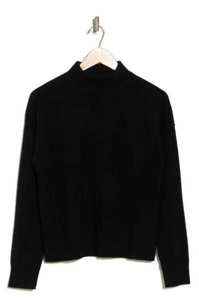 Shop Design History Mock Neck Cashmere Sweater In Black