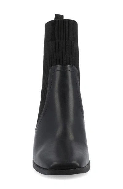 Journee Collection Harlowe Knit Bootie In Black