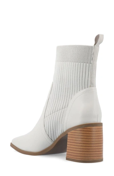 Journee Collection Harlowe Knit Bootie In Stone
