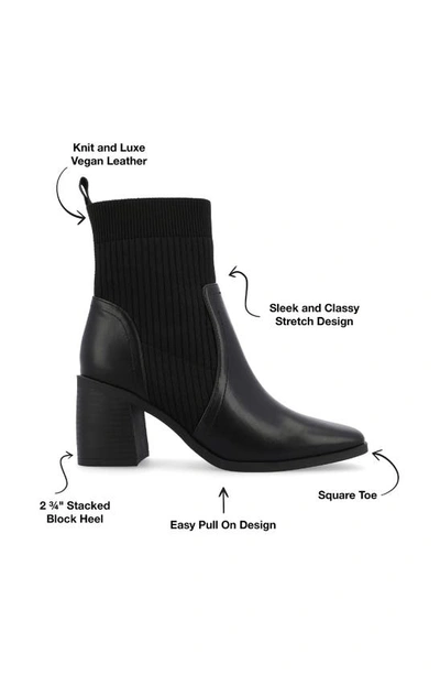 Journee Collection Harlowe Knit Bootie In Black