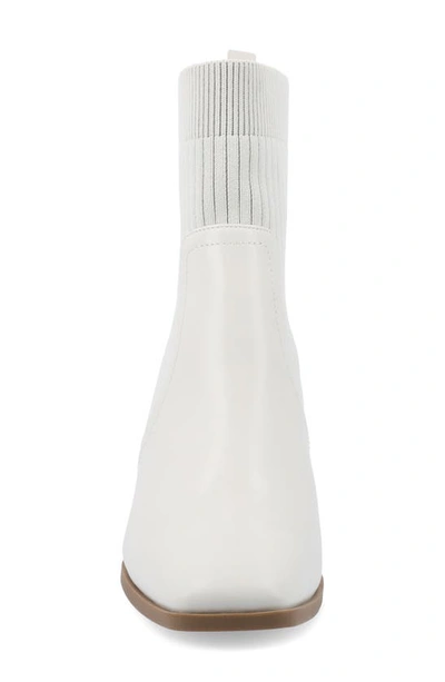 Journee Collection Harlowe Knit Bootie In Stone