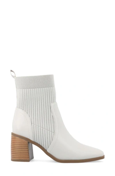 Journee Collection Harlowe Knit Bootie In Stone