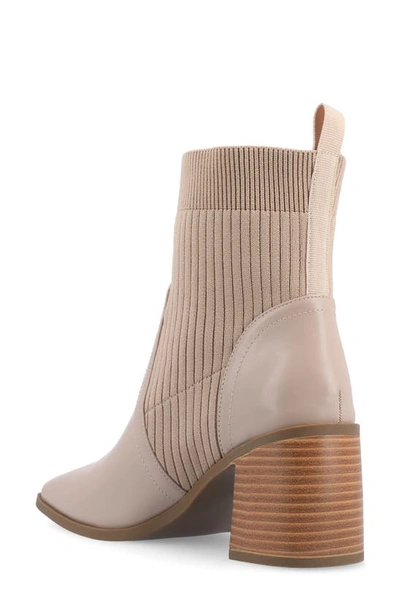 Journee Collection Harlowe Knit Bootie In Taupe