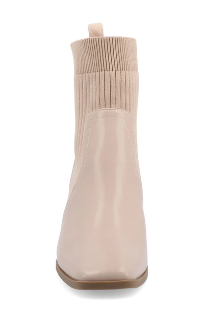 Journee Collection Harlowe Knit Bootie In Taupe