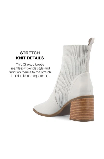 Journee Collection Harlowe Knit Bootie In Stone