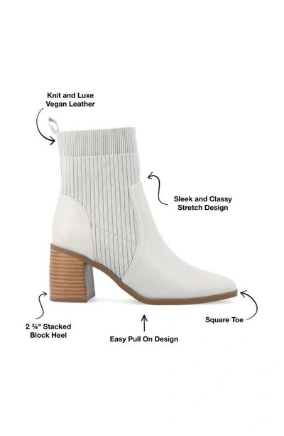 Journee Collection Harlowe Knit Bootie In Stone