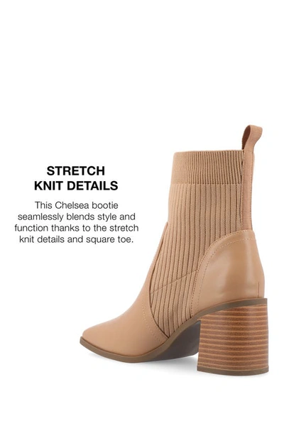Journee Collection Harlowe Knit Bootie In Tan