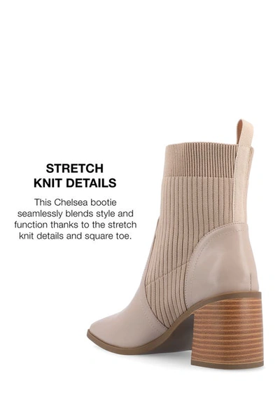 Journee Collection Harlowe Knit Bootie In Taupe