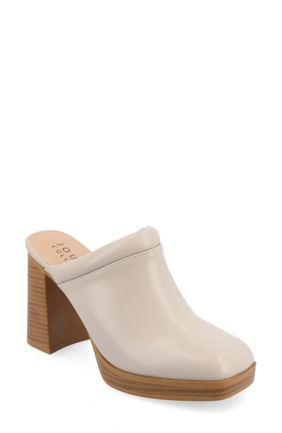 Shop Journee Collection Izara Platform Mule In Stone