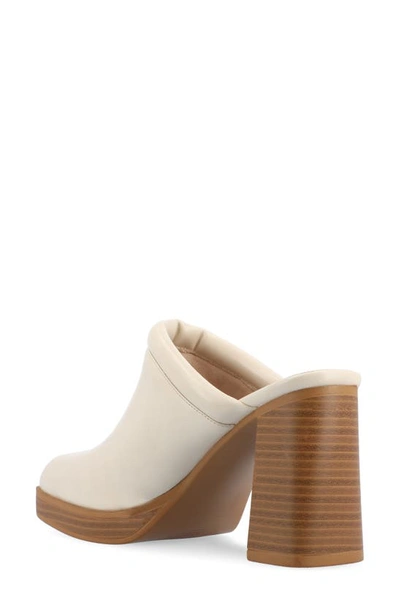 Shop Journee Collection Izara Platform Mule In Bone