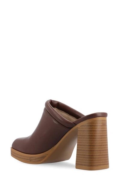 Shop Journee Collection Izara Platform Mule In Brown