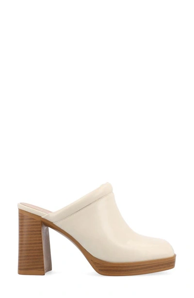 Shop Journee Collection Izara Platform Mule In Bone