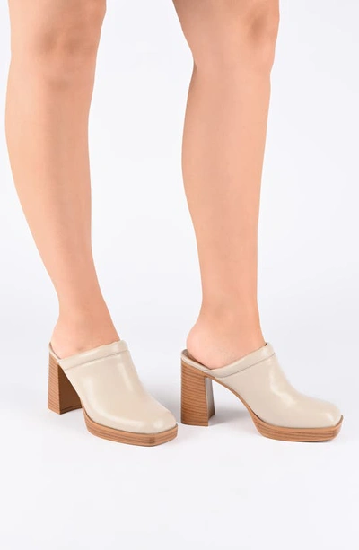 Shop Journee Collection Izara Platform Mule In Stone