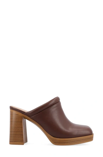 Shop Journee Collection Izara Platform Mule In Brown