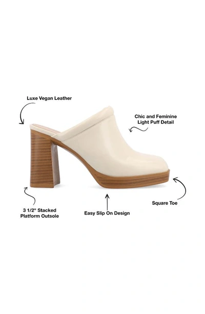 Journee Collection Izara Platform Mule In Bone