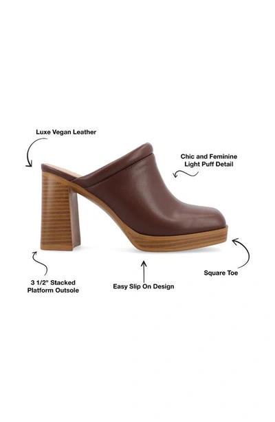 Shop Journee Collection Izara Platform Mule In Brown