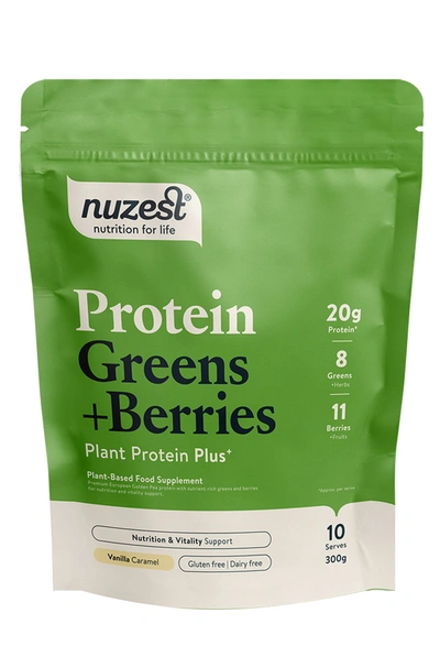 Shop Nuzest Protein Greens + Berries Vanilla Caramel