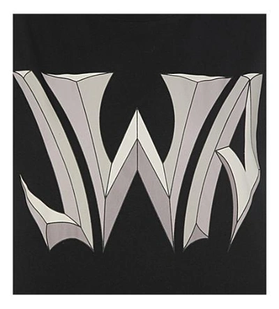 Shop Jw Anderson Logo-print Cotton-jersey T-shirt In Black