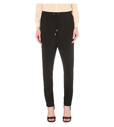 Givenchy Drawstring-detail Crepe Trousers In Black