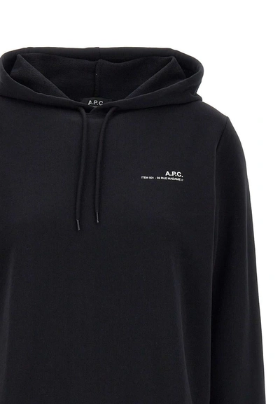 Shop Apc A.p.c. "item" Cotton Sweatshirt In Black