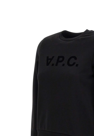 Shop Apc A.p.c. "sweat Viva" Cotton Sweatshirt In Black