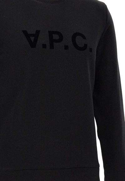 Shop Apc A.p.c. "sweat Vpc" Cotton Sweatshirt In Black