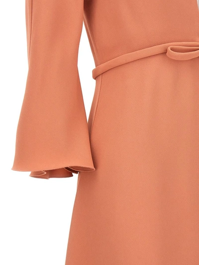 Shop Giambattista Valli Long Crepe Dress In Pink