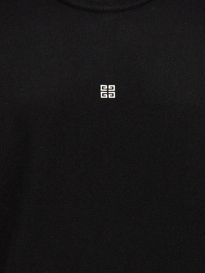 Shop Givenchy Logo Sweater In White/black