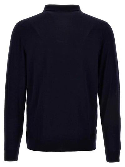 Shop Kiton Half Zip Sweater In Blue