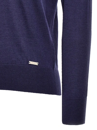 Kiton Women V-neck Sweater In Blue