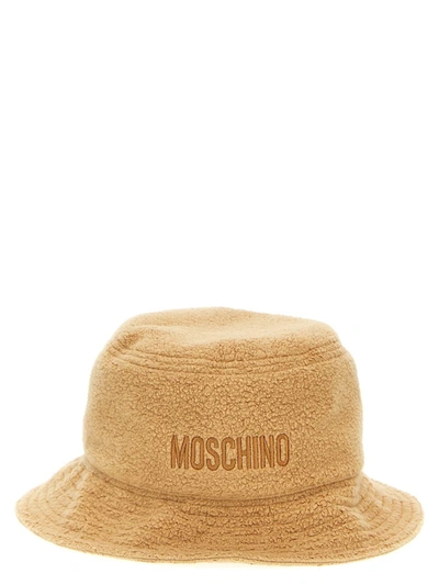 Shop Moschino 'teddy' Bucket Hat In Beige