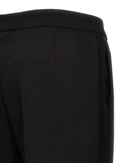 Shop Moschino Crepe Pants In Black