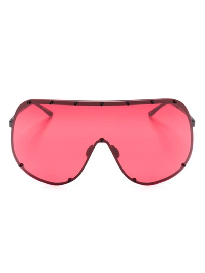 Shop Rick Owens Red Lens Sunglasses