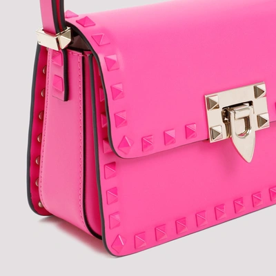 Shop Valentino Garavani  Small Rockstud23 Shoulder Bag In Pink &amp; Purple