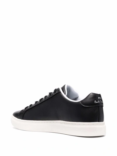 Shop Paul Smith Rex Leather Sneakers In Black