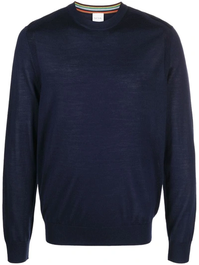 Shop Paul Smith Merino Wool Sweater In Blue