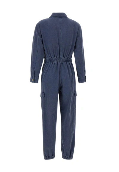 Shop Apc A.p.c. "danica" Cotton Jumpsuit In Blue