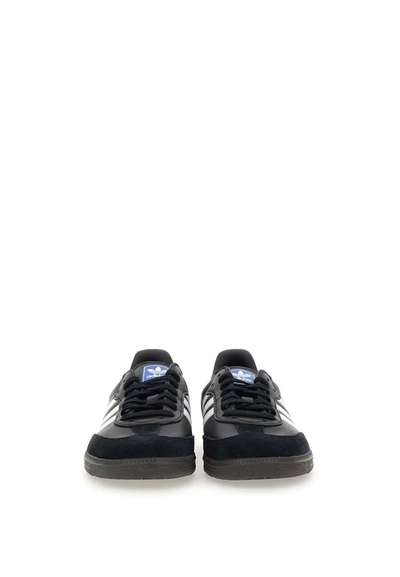 Shop Adidas Originals Adidas "samba" Leather Sneakers In Black