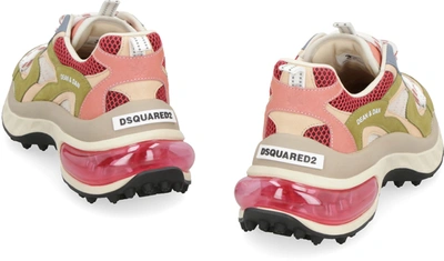 Shop Dsquared2 Bubble Leather And Fabric Low-top Sneakers In Multicolor