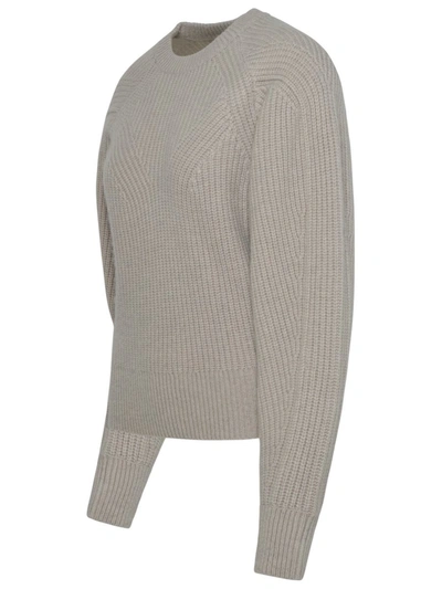 Shop Isabel Marant 'baptista' Ivory Cashmere Blend Sweater In Beige