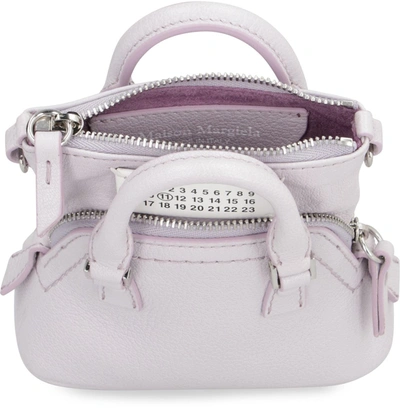 Shop Maison Margiela 5ac Classique Baby Leather Crossbody Bag In Lilac