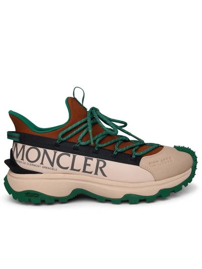 Shop Moncler Multicolor Polyamide Trail Grip Sneakers In Beige