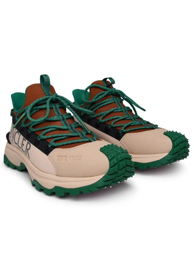 Shop Moncler Multicolor Polyamide Trail Grip Sneakers In Beige
